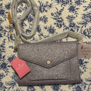 Kate Spade Silver Sparkle Clutch